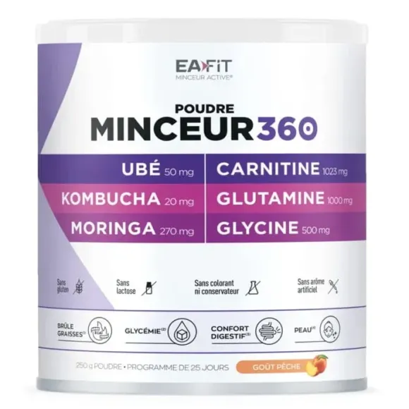 Minceur 360 goût pêche Eafit - pot de 250g 