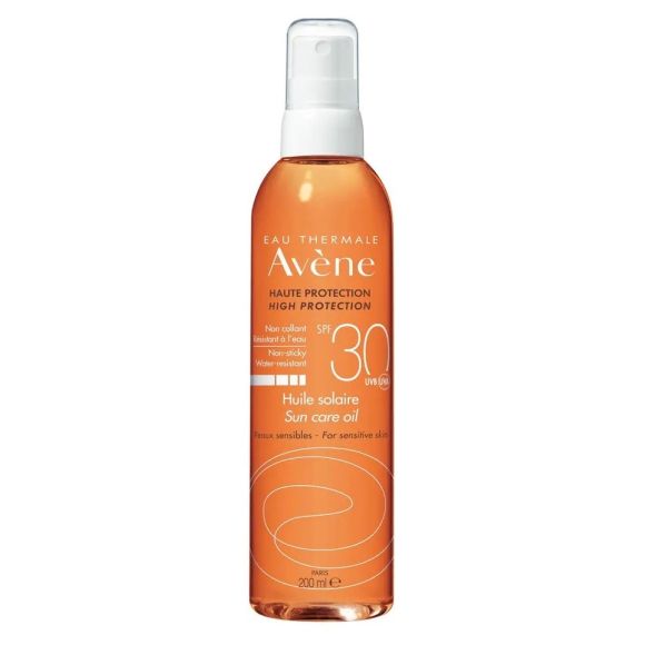 Huile solaire fini satiné SPF30 Avène - spray de 200ml
