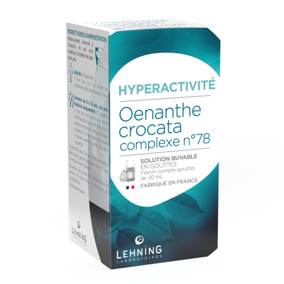 Oenanthe Crocata complexe n°78 hyperactivité Lehning - flacon compte-gouttes de 30ml