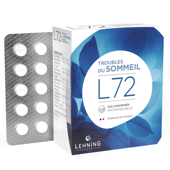 L72 troubles du sommeil Lehning - boîte de 100 comprimés ordodispersibles