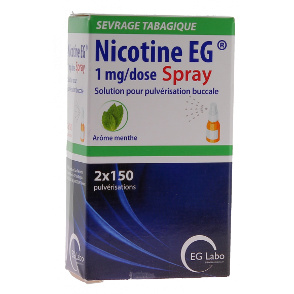 Nicotine EG 1 mg/dose arôme menthe - spray de 15ml