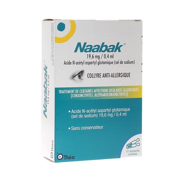 Naabak Collyre 19,6 mg/0,4ml - boîte de 10 unidoses
