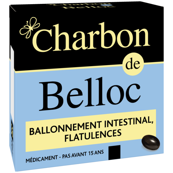 Charbon de belloc ballonnement intestinal flatulences - 36 capsules molles