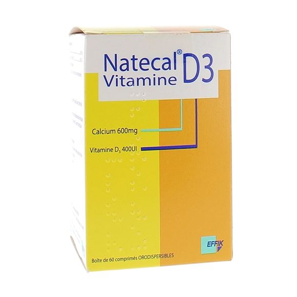 Natecal Vitamine D3 - boîte de 60 comprimés orodispersibles