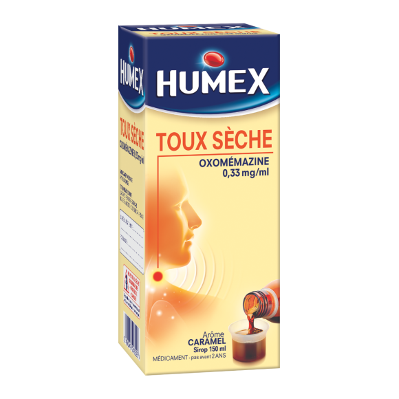 Humex toux sèche oxomémazine 0,33 mg/ml sirop – 150 ml