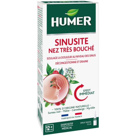 Humer Sinusite Nez très bouché – spray nasal 15 ml
