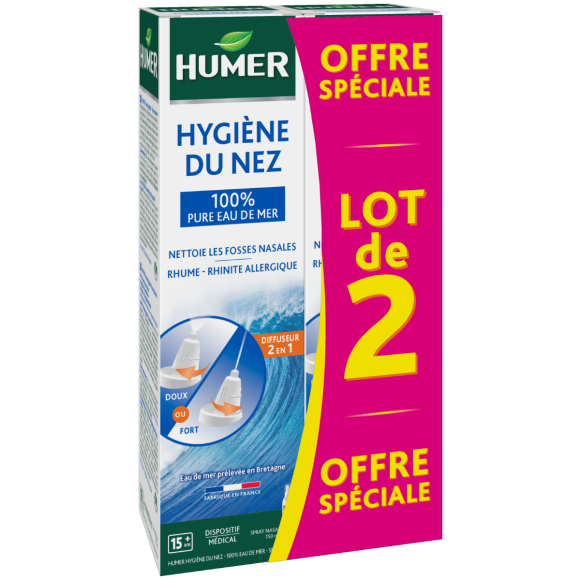 Hygiène du Nez Adulte Humer - Lot de 2 spray de 150ml