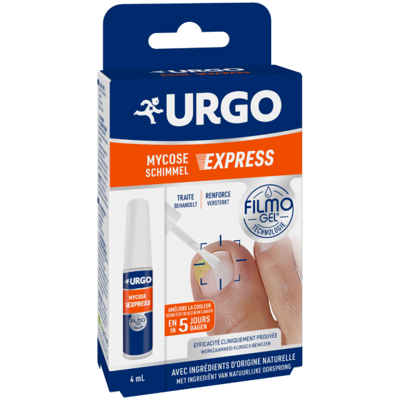 Filmogel mycose express Urgo - flacon de 4 ml avec pinceau applicateur et 5 limes à ongles