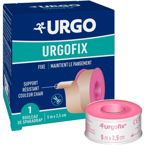 Sparadrap Urgofix tissé chair Urgo - 1 rouleau de 5mx2,5m
