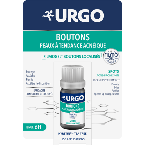 Filmogel boutons localisés peaux à tendance acnéique Urgo - flacon de 3,25ml