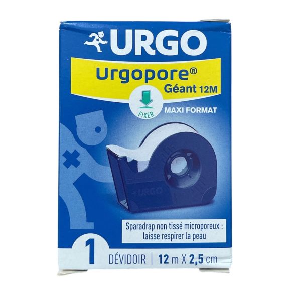 Urgopore géant Sparadrap non tissé microporeux Urgo - 1 dévidoir 12mx2,5 cm