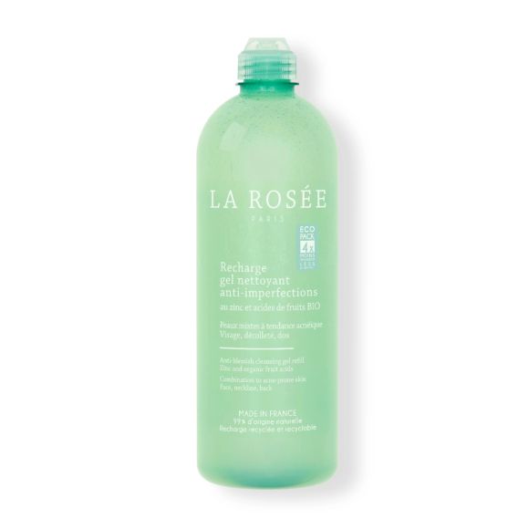 Recharge gel nettoyant anti-imperfections La Rosée - flacon de 400ml 
