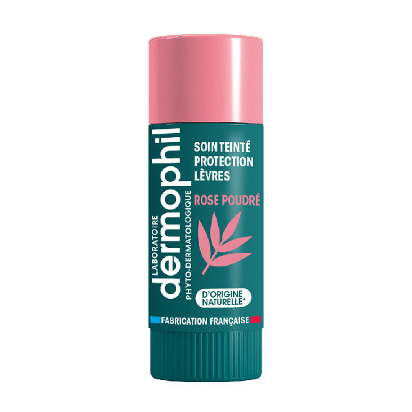 Stick lèvres soin teinté rose poudré Dermophil - stick de 4g