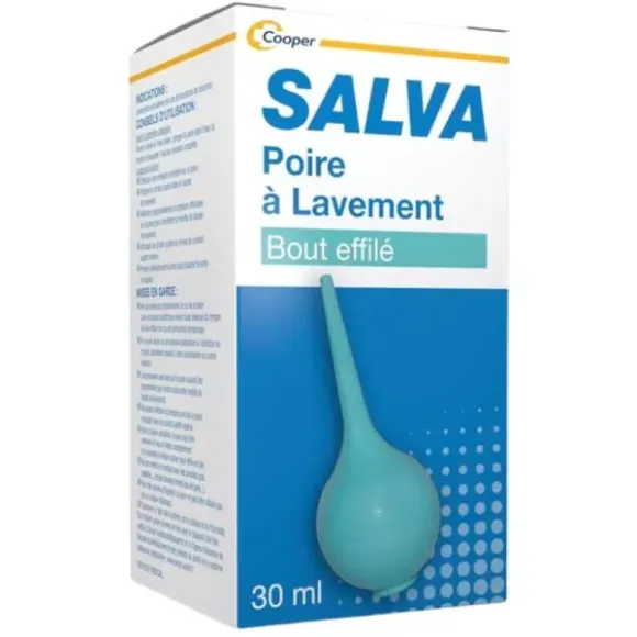 Poire à lavement bout effilé Salva - poire de 30ml