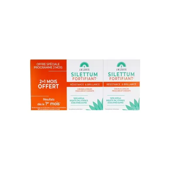 Silettum Fortifiant Jaldes - lot de 3 boîtes de 60 gélules 2+1 offerte