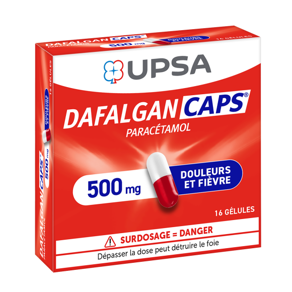 Dafalgan Caps 500 mg Upsa - boîte de 16 gélules