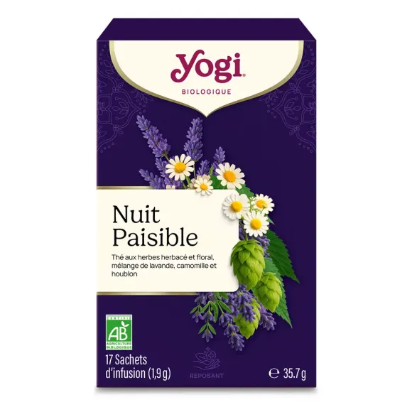 Nuit Paisible infusion florale Yogi - boite de 17 sachets