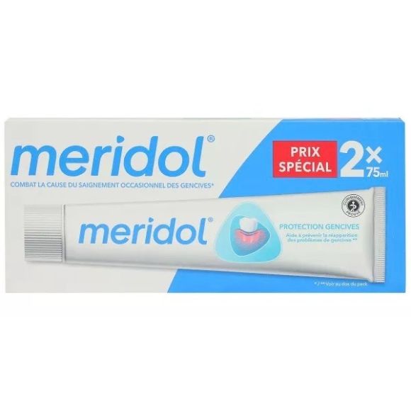 Dentifrice protection gencives Meridol - offre spéciale 2 tubes de 75ml 