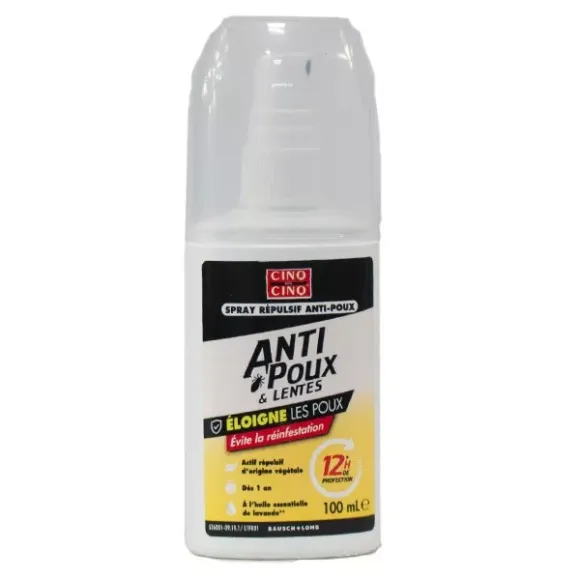 Spray répulsif anti-poux protection 12H Cinq sur Cinq - spray de 100ml