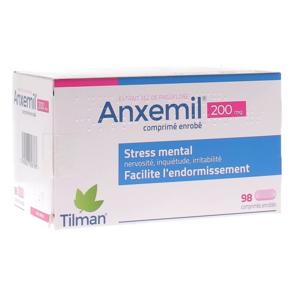 Anxemil 200mg stress mental - boîte de 98 comprimés enrobés