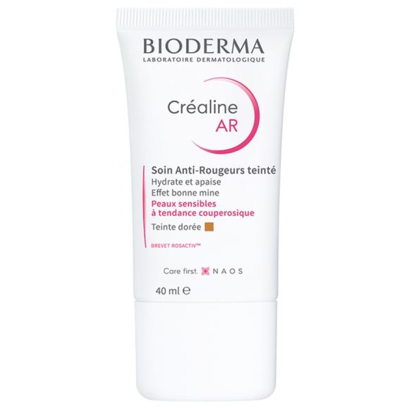Créaline AR+ CC crème dorée SPF50+ soin anti-rougeurs Bioderma - tube de 40ml