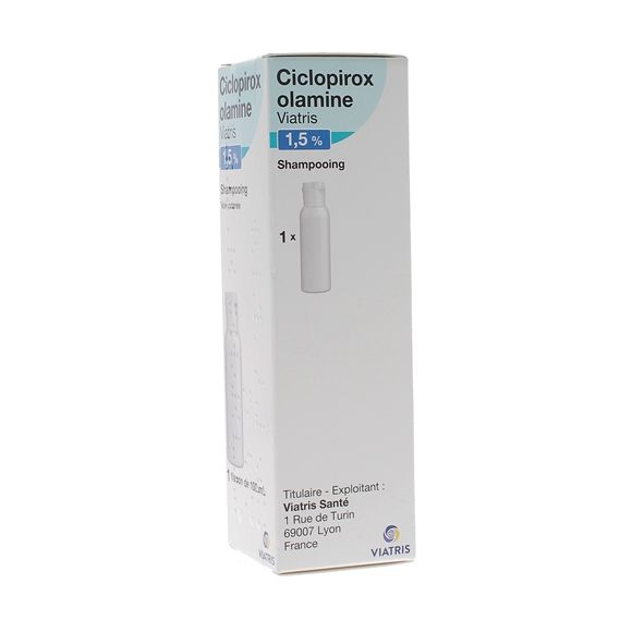Ciclopirox Olamine Viatris 1,5% Shampooing - flacon de 100ml