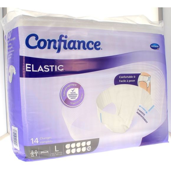 Confiance Elastic absorption 10 Gouttes taille L Hartmann - 14 changes complets