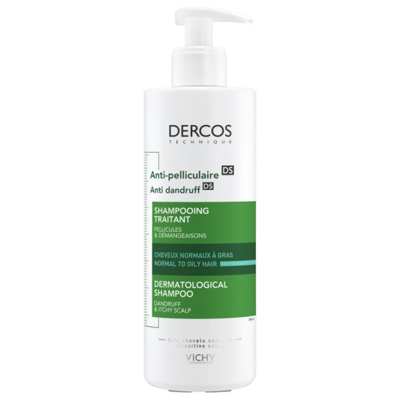 Dercos anti-pelliculaire shampooing traitant cheveux gras Vichy - flacon pompe de 390 ml