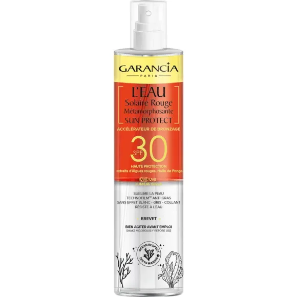 Eau solaire rouge métamorphosante SPF30 Sun Protect Garancia - spray de 150ml