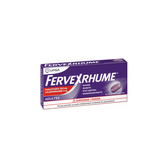 Fervex Rhume adulte Upsa - 16 comprimés pelliculés