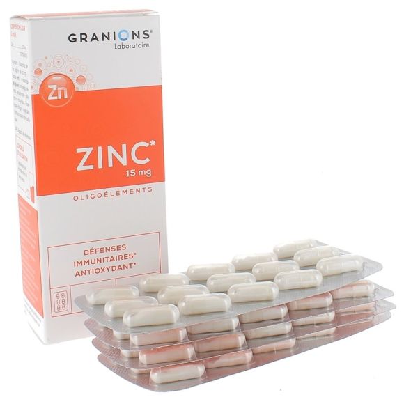 Granions Zinc Oligoéléments Défenses Immunitaires Antioxydant - boîte de 60 gélules