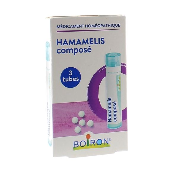 Hamamelis composé Boiron – granules, 3 tubes de 4 g