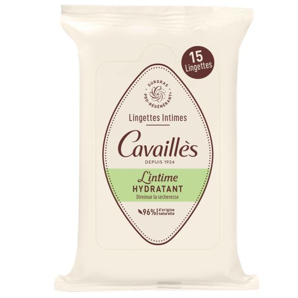 Lingettes intimes spécial sécheresse Rogé Cavaillès - paquet de 15 lingettes