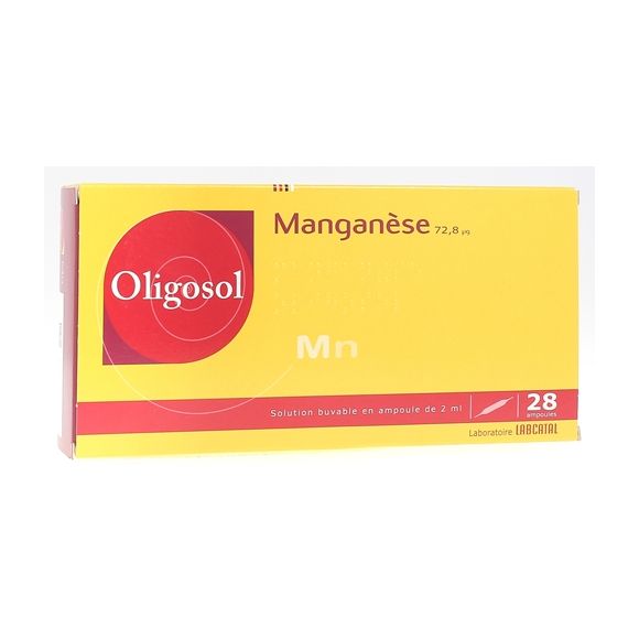 Oligosol manganèse solution buvable 2ml - boîte de 28 ampoules