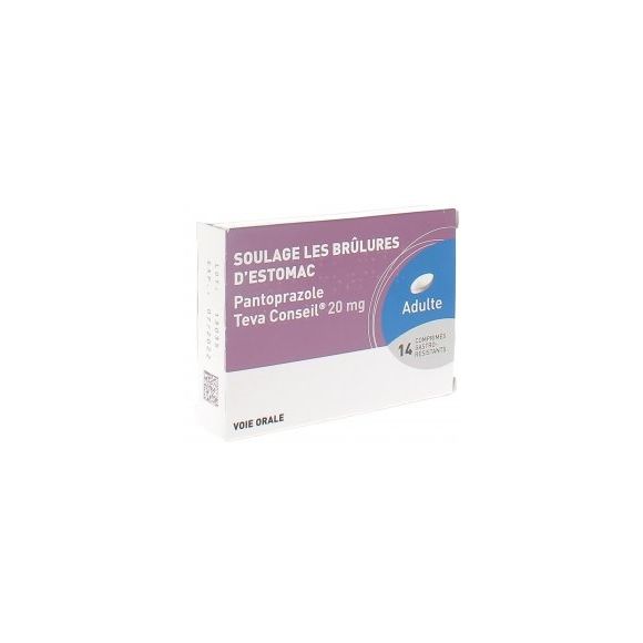 Pantoprazole 20 mg Teva Conseil – 14 comprimés