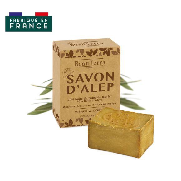 Savon d'Alep Traditionnel Beauterra - pain de 190g