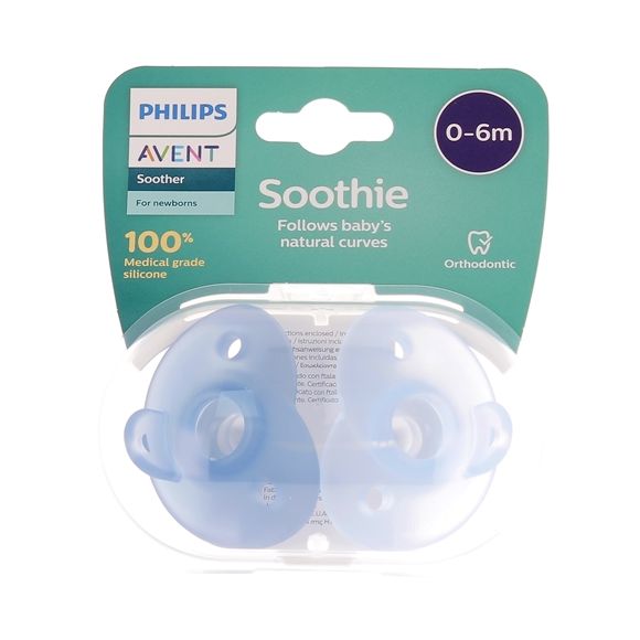 Sucettes Soothie 0-6 mois Avent - lot de 2 sucettes