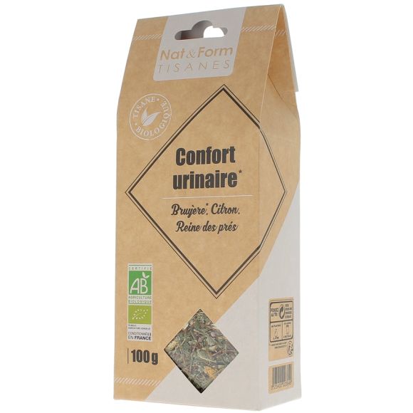 Tisane bruyère citron reine des prés Bio confort urinaire Nat & Form - sachet de 100 g