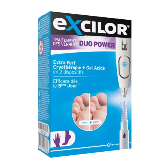 Traitement des verrues Duo Power mains et pieds Excilor - un kit
