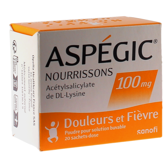 Aspegic nourrissons 100 mg – 20 sachets