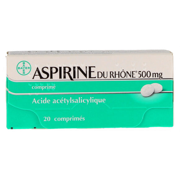 Aspirine du Rhône 500mg comprimés - boîte de 20 comprimés