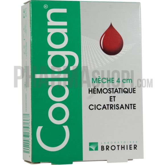 Coalgan mèche hémostatique et cicatrisante – boîte de 5