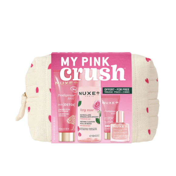 Trousse my pink crush mes essentiels Nuxe - trousse de 2 produits + 2 minis offerts