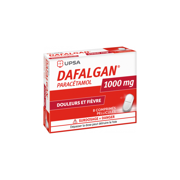 Dafalgan 1g Upsa - 8 comprimés pelliculés