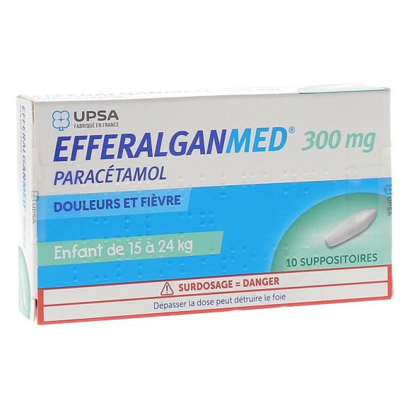 Efferalganmed 300 mg suppositoire Upsa - boite de 10 suppositoires