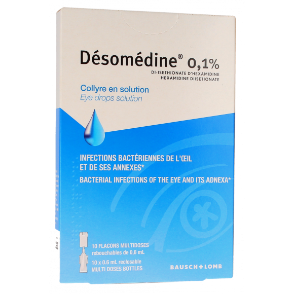 Desomedine 0.1% collyre en flacon - boîte de 10 flacons de 0,6ml