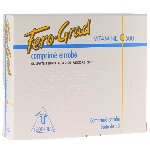 Fero-grad Vitamine C 500 comprimé enrobé - boîte de 30 comprimés