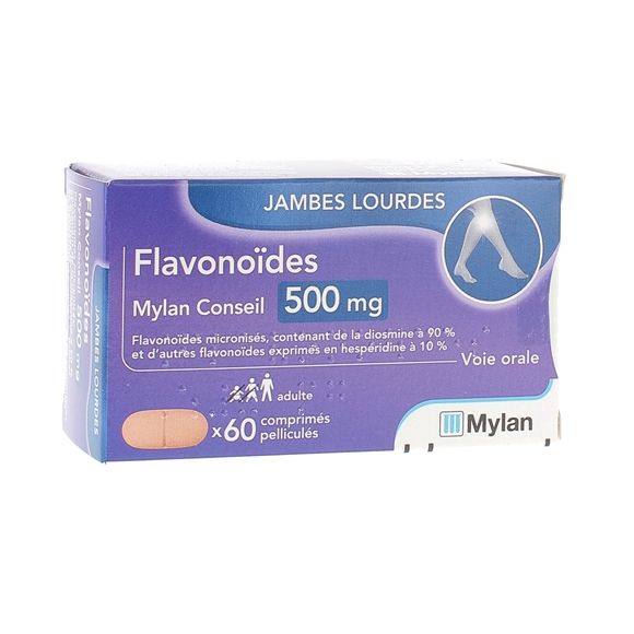 Flavonoïdes 500 mg Mylan comprimé pelliculé - 60 comprimés