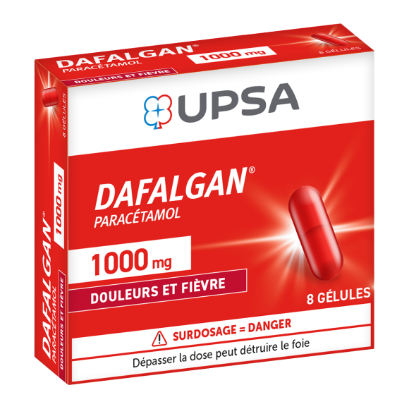 Dafalgan 1000 mg Upsa - boite de 8 gélules