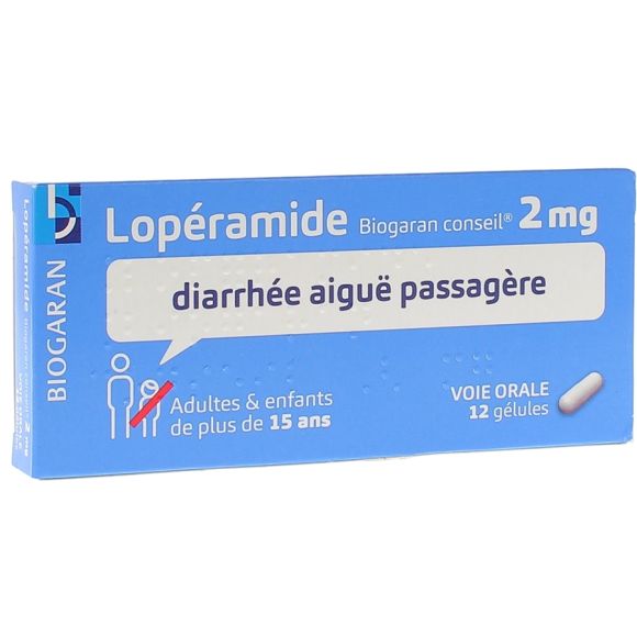 Loperamide Biogaran conseil 2 mg gélule - boite de 12 gélules